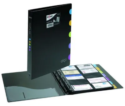 Produktbild von Visitenkarten-Ringbuch Eligo Executive für 500 Karten schwarz