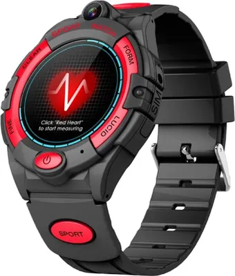 Obrázek produktu pro Eko, vodotěsné chytré hodinky s IPX7, 4G GPS kamera s kompasem, černá / červená