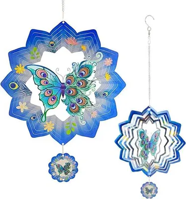 Productafbeelding van Famanu 3D windgong voor buiten - Vlinder windspinner - Reflecterende windgong