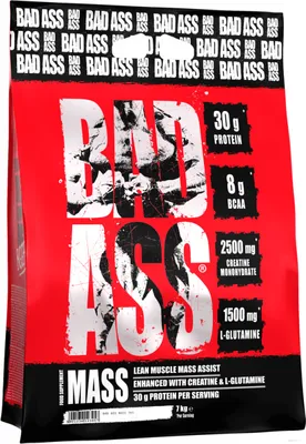 Produktbild von Bad Ass Mass (7000g) Strawberry - Gewichtszunahme - Mit Kreatin