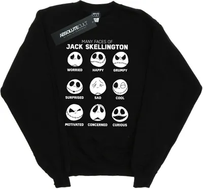 Obrázek produktu pro Disney - "Nightmare Before Christmas The Many Faces Of Jack" Sweatshirt für Jungen BI30281 (140-146) (Schwarz)