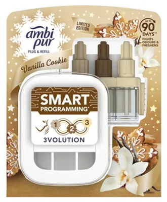 Produktbild von AmbiPur Starterset Duftstecker & Duft Flakons Vanilla Cookie 20ml elektrischer Lufterfrischer