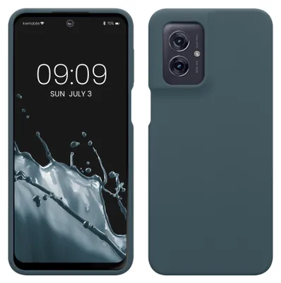 Produktbild von kwmobile Handyhülle für Motorola Moto G55 5G Hülle - Case Silikon - Kabelloses Laden - Schutzhülle Cover in Dunkler Schiefer