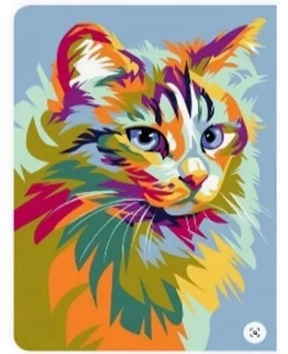 Produktbild von Diamantmosaik, Katze, Pastellfarben, 30x40 cm