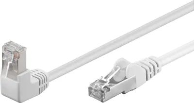 Produktbild von Goobay CAT 5e Patchkabel 1x 90° gewinkelt, F/UTP, weiß