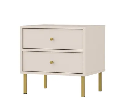 Produktbild von Nachttisch IROS 2 - beige / gold