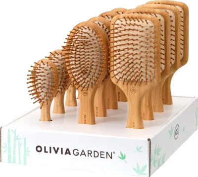Produktbild von Olivia Garden Bamboo Touch Massagebürsten, 12er Display
