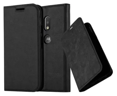 Immagine prodotto di Cadorabo custodia per Motorola MOTO G4 PLAY cover protettiva in nero custodia per cellulare cover chiusura magnetica