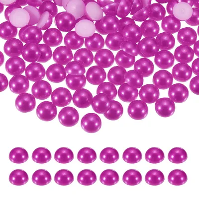 1000 Halbperlen 4 mm Kunststoff Strass DIY Dekoration Rot Rosa