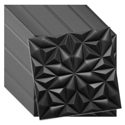 Produktbild von Verdico | 3D Wandpaneele Polystyrol - Schwarz - 50x50 Cm - 48 Stück - Deckenpaneele  - 12 m2