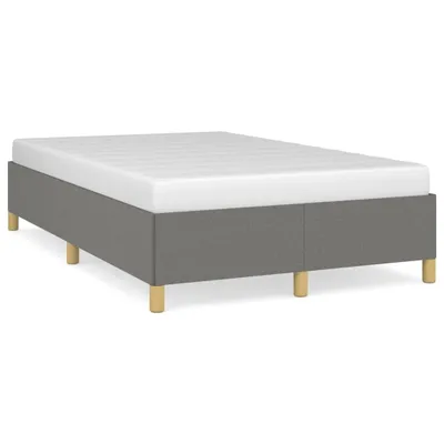 Image de vidaXL Cadre de lit sans matelas gris foncé 120x190 cm Tissu