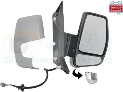Image de VAN WEZEL 1987808 Rétroviseur extérieur droit pour fourgon FORD Transit Custom V362 (FY, FZ) Convexe Chauffant Prépeint