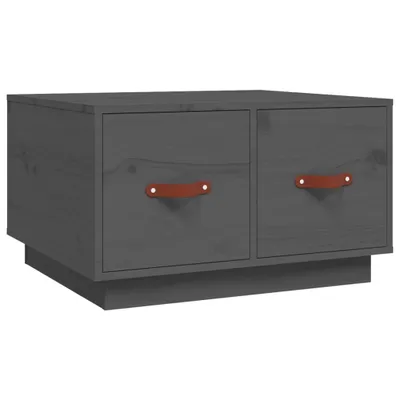 Produktbild von Couchtisch Grau 60x53x35 cm Massivholz Kiefer