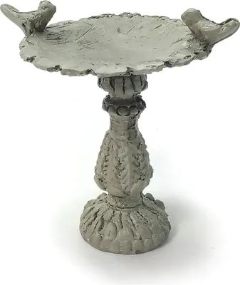 Produktbild von Miniatur Garten Fontain mit Vögel, Polyresin braun, für 1:12 Puppenstuben, 7 cm