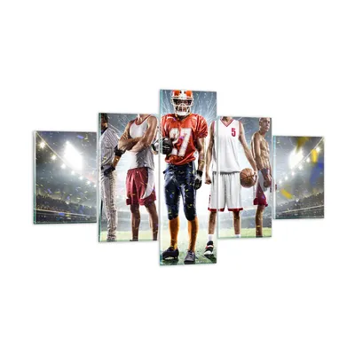 Produktbild von Bilder auf glas - Sport Sportler - 125x70cm - Glasbilder - Wandbilder - Kunstdruck - zum Aufhängen bereit - Wanddekoration aus Glas - Glas Bilder - Wandbild auf Glas - 5 Teile - GEA125x70-3873