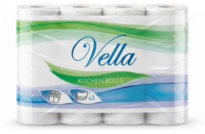 Produktbild von Lorito Küchenrolle Vella weiss Küchenhandtuch Küchentuch 4er - Pack