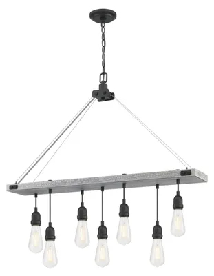 Produktbild von Westinghouse Elway, Flexible Halterung, Metallisch, Antique Ash and Matte Brushed Gun Metal, Rechteckig, Esszimmer, Küche, Vintage