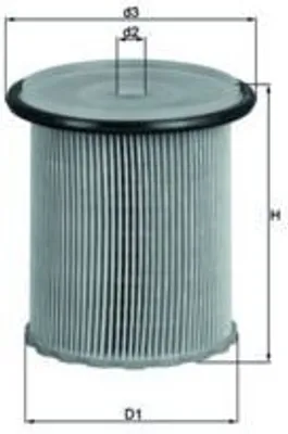 Produktbild von Kraftstofffilter MAHLE KX 74 passend für PEUGEOT 406 (8B) Filtereinsatz