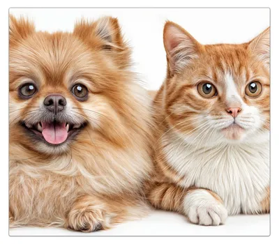 Produktbild von Spritzschutz Herdabdeckplatte Schneidebrett aus Glas Hund und Katze 1-Teilig (60x52cm)