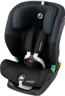 A black Maxi-Cosi Titan S i-Size child car seat is shown from the front.