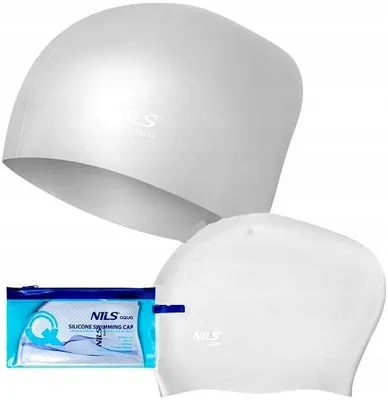 Produktbild von Nils Aqua AQUA NQC Silikon Badekappe für lange Haare Grau