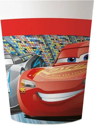 Image de Gobelets en plastique Cars Birthday, 230 ml, lot de 2