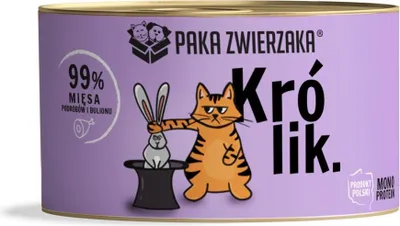 Immagine prodotto di Paka Zwierzaka coniglio cibo umido per gatti 200g