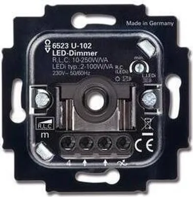 Produktbild von Busch-Jaeger 6523 U-102 LED Busch Drehdimmer-Einsatz 2-100W