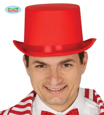 Produktbild von Clownhut ROTER ZYLINDERHUT Zauberermütze