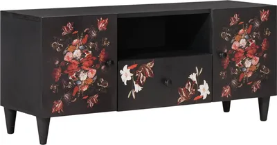Produktbild von "Schlussverkauf" Medienspeicherschrank moderne - Holz Fernsehschrank - 105x33,5x46 cm Massivholz Mango C13823