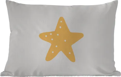Produktbild von MuchoWow® Outdoor Kissen - Stern - Mädchen - Jungen - Punkte - Kinder - 60x40 cm - Wetterfest - Lounge Kissen - Zierkissen - Kissen für Innenräume