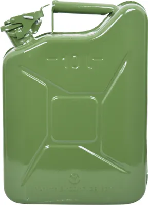 Image de Bidon d'essence Carpoint 10 litres Vert Métal Homologation UN