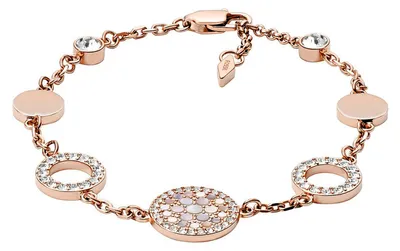 Image de FOSSIL bracelet Mosaic Bracelet Rosegold doré rose
