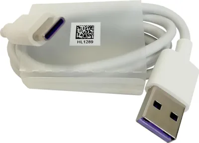 Produktbild von Original Huawei USB Type-C 5A HL-1289 Ladekabel Datenkabel Kabel 1m Weiß