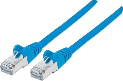 Produktbild von INTELLINET Patchkabel RJ45 S/FTP Cat6 Kupfer LSZH 10m blau
