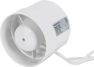 Immagine prodotto di Ventilatore tubolare, diametro 100 mm, aspirazione efficiente dell'aria, bianco