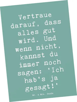 Produktbild von Mr. & Mrs. Panda Postkarte Spruch Schutz & Vertrauen - Meeresbrise - Geschenk, Beschützer, Engel, Postkarten, Zitat, Familie, Motivation, Grußkarte, Humor, Fotokarte