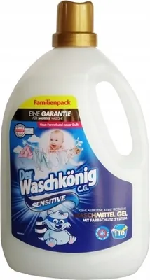 Obrázok produktu pre Šetrný gél na pranie jemných tkanín, Waschkonig, objem 3,305 l