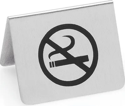 Produktbild von 36x Nichtraucherschild Chromnickelstahl Tischschild