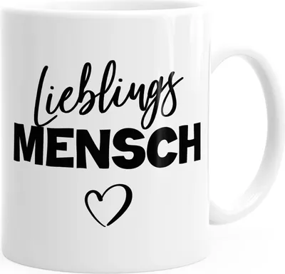Produktbild von Kaffee-Tasse Lieblings-Mensch Geschenk MoonWorks® weiß unisize