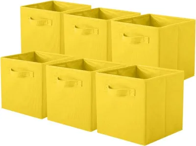 Produktbild von Aufbewahrungsboxen, faltbare Aufbewahrungswürfel und Schubladen aus Stoff für Kleiderschrank und Spielzeugaufbewahrung, 6-teilig