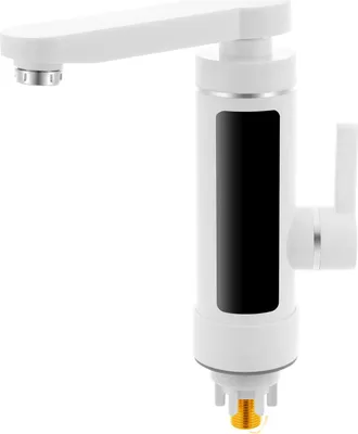 Obrázek produktu pro Elektrický kohoutek na teplou vodu – průtokový ohřívač – 3000 W – otočný o 360° – LED displej teploty – IPX4 – zástrčka EU – bílá barva