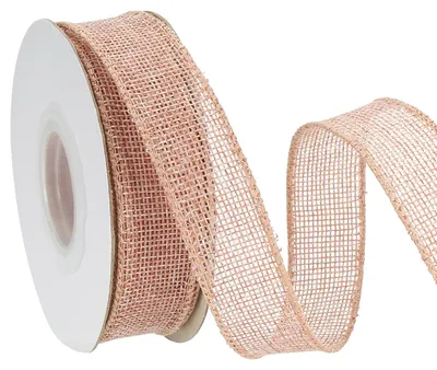 Productafbeelding van Juteband met Draadrand 2,5 cm x 9,1 m - Natuurlijk Bruin