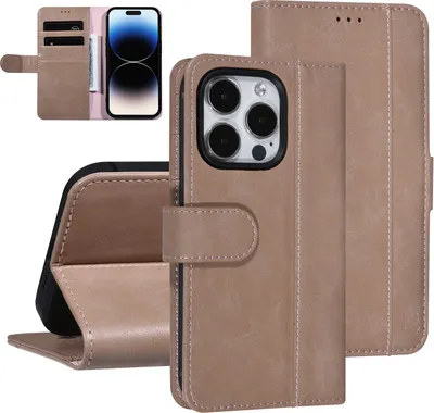 Produktbild von UNIQ Accessory iPhone 14 Pro Pink Booktype Card holder for 3 cards - Magnetic closure
