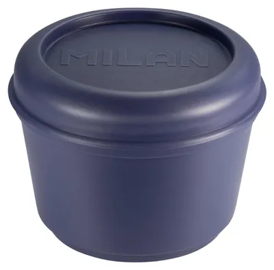 Runde Aufbewahrungsbox 0,25 l, blauer Deckel, luftdicht