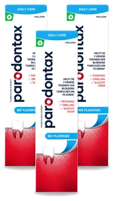 Zdjęcie produktu dla 3 sztuki pasty do zębów Parodontax bez fluoru - 75 ml - zestaw ekonomiczny