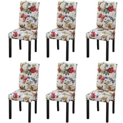 Obrázek produktu pro Jídelní židle 6 ks vícebarevné textil, 272505 HangarStore.cz