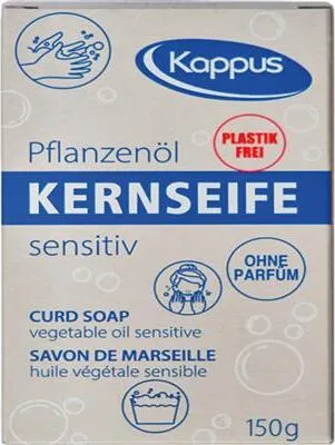 Produktbild von 5 x 150g Kappus Kernseife Sensitiv Seife Haushaltsseife