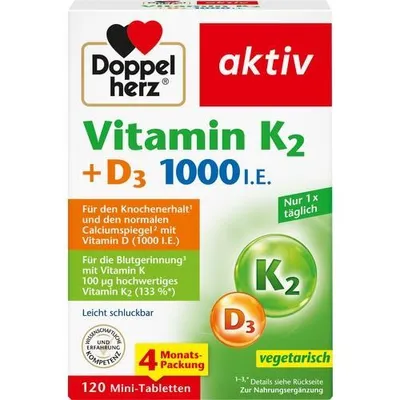 Image de Doppelherz Vitamine K2+D3 1000 I.U. comprimés 120 pc