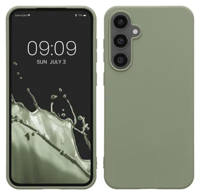 Produktbild von kwmobile Handyhülle für Samsung Galaxy S23 FE Hülle - TPU Case - Kabelloses Laden - Schutzhülle Cover in Graugrün